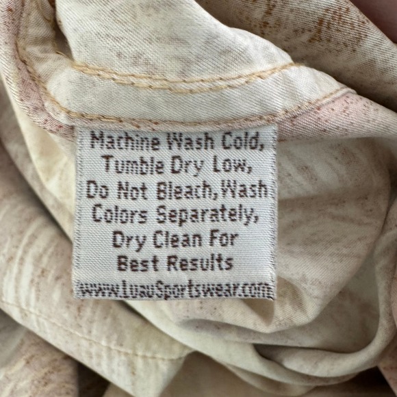 Luau Button Front Silk Shirt Men's‎ XL Orange/Brown - Picture 9 of 11